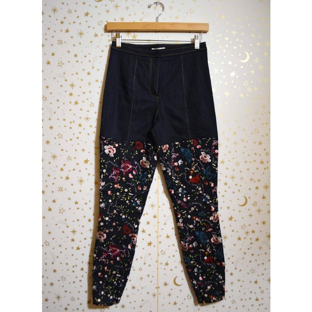NWT Cinq a Sept Eva Marie Floral Embroidered Jeans